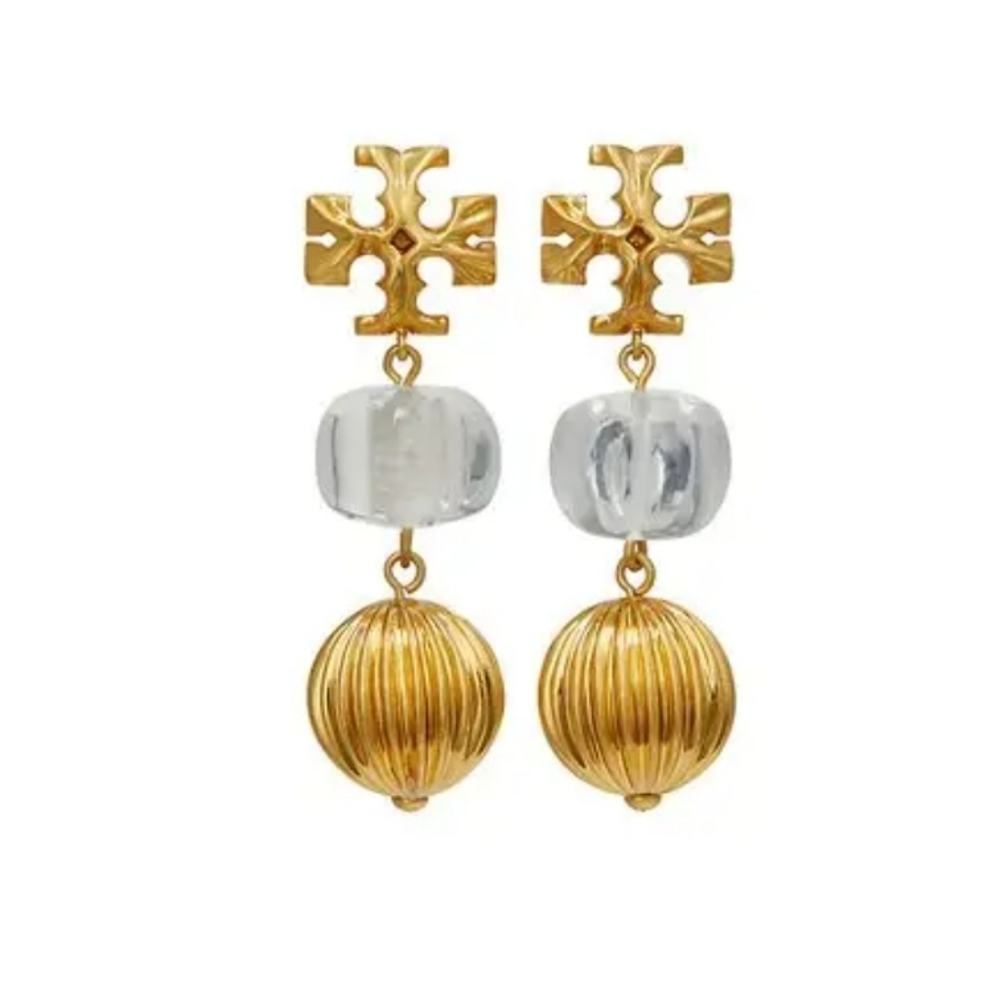 Roxanne Small Double-Drop Earring - Rolled Gold
